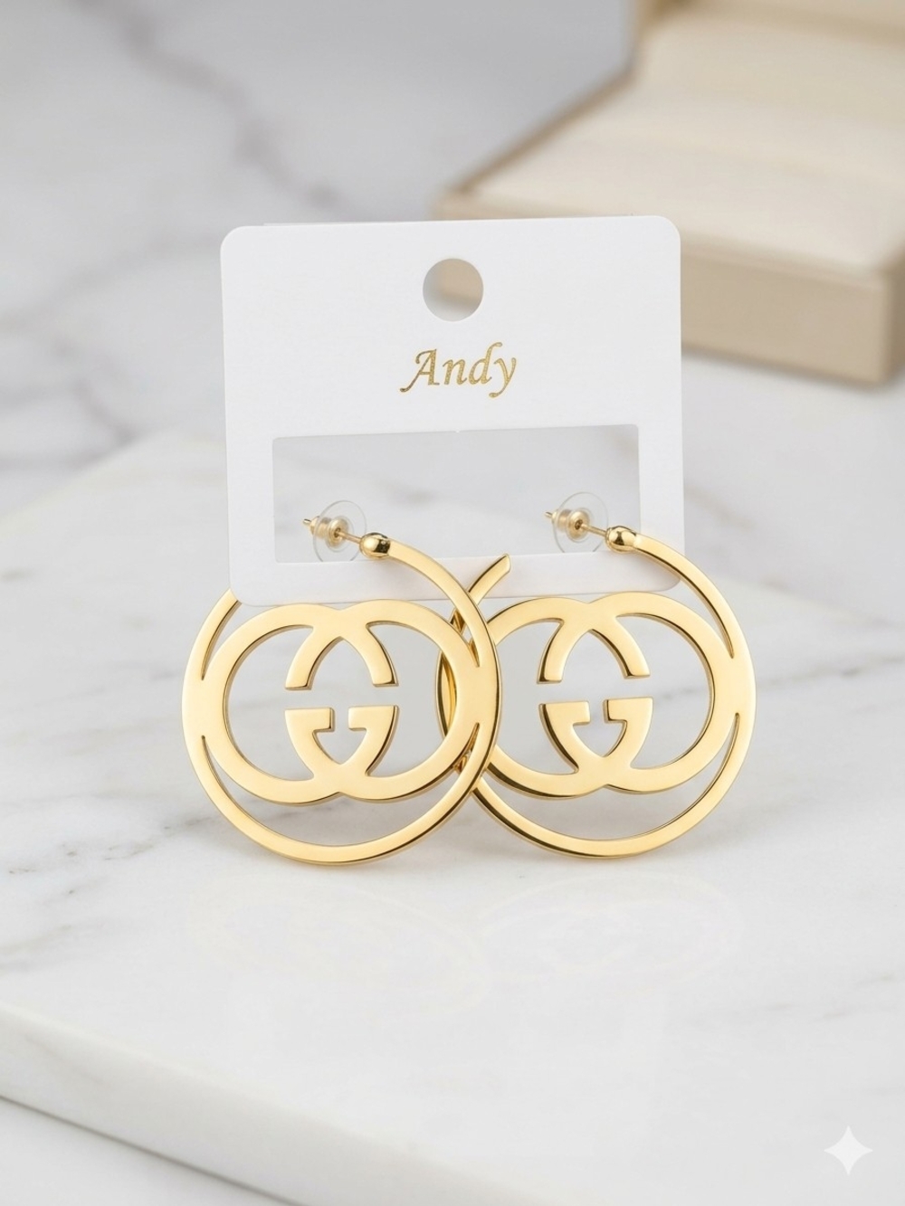 Gold Circle Hoop Earrings
